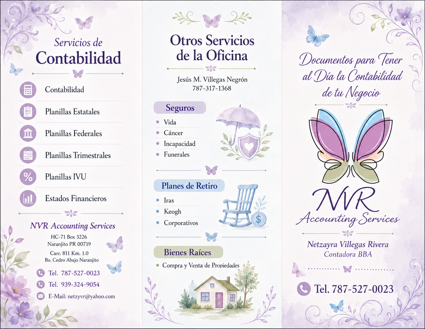 Servicios de contabilidad y otros servicios de la oficina