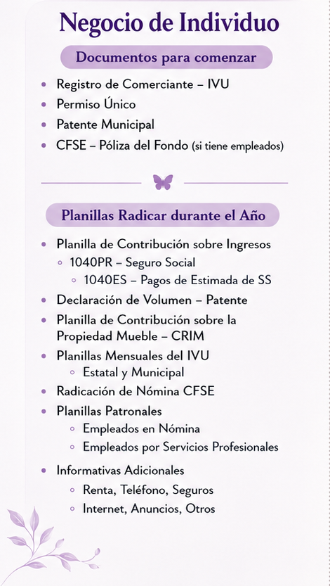 Negocio de individuo
